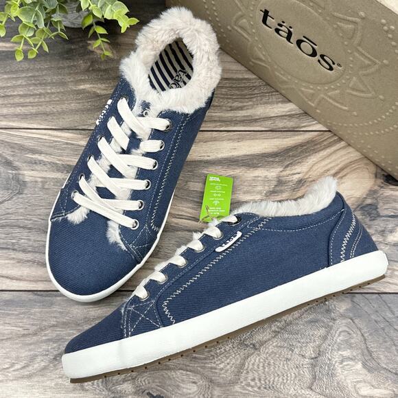 Taos Shoes - NIB Taos Footwear 9W WIDE Starline Canvas Faux Fur Sneakers